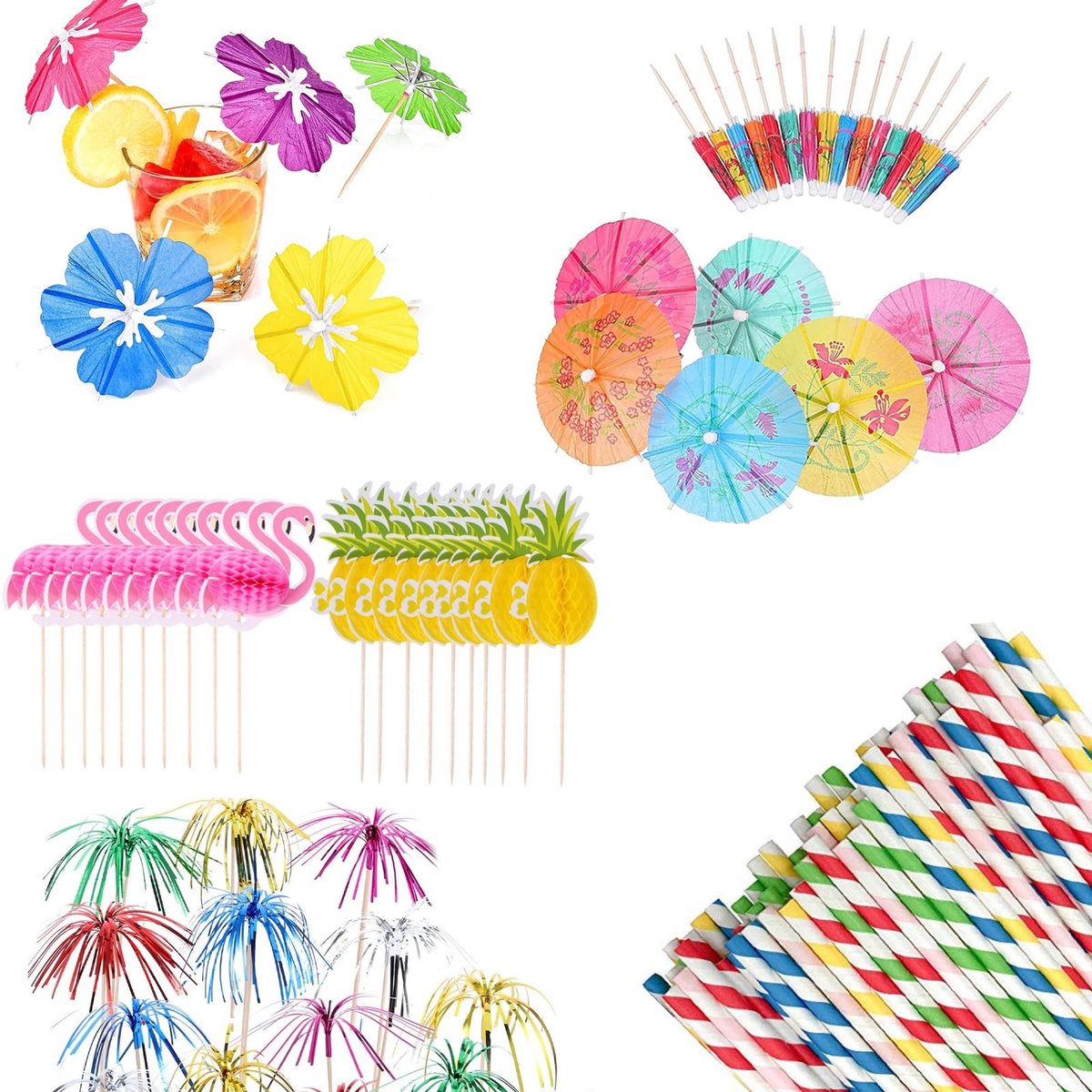 Dailygoods - 105 Stuks Cocktail Deko voor Feesten en Evenementen