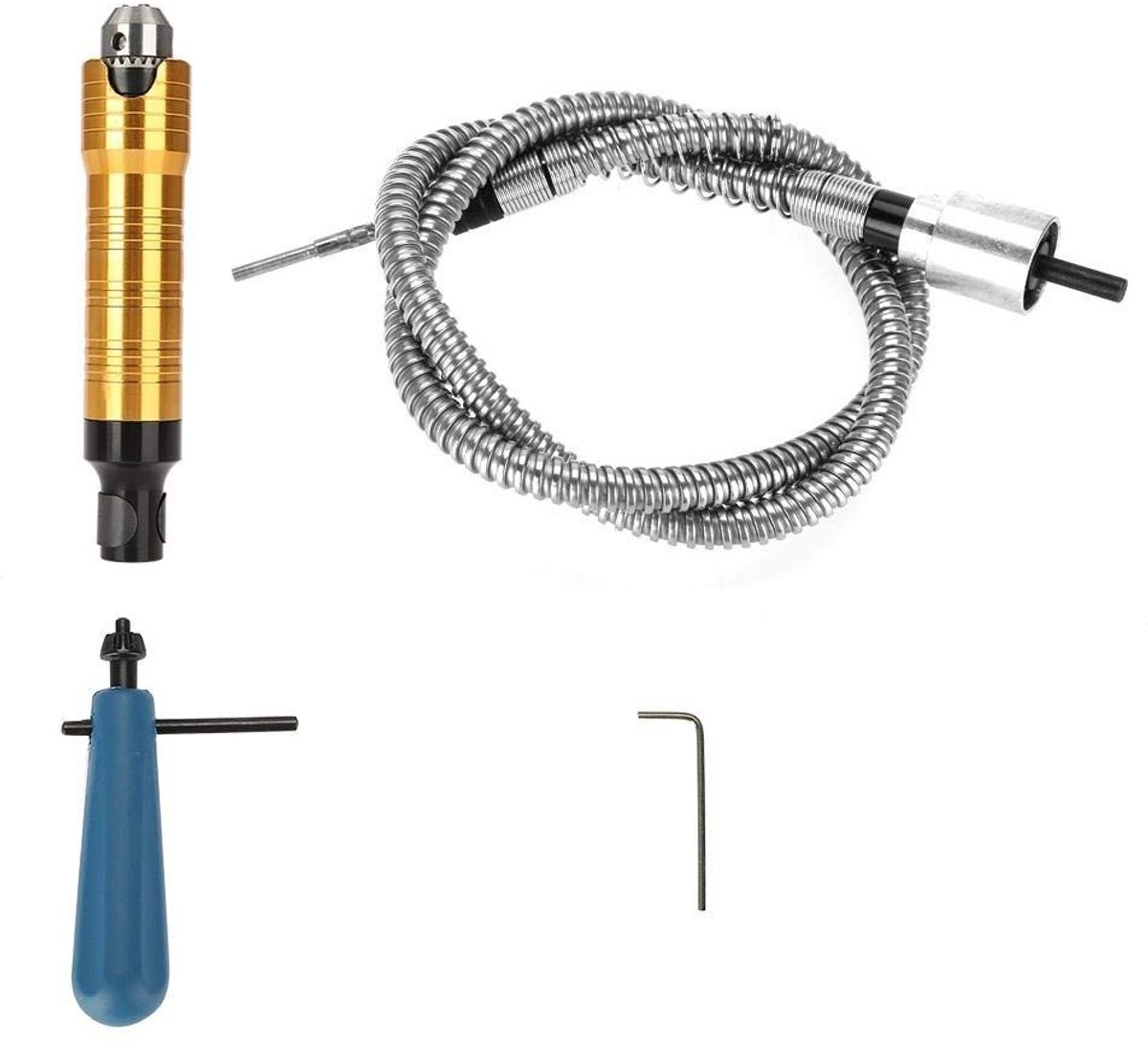 Dailygoods - Dailygoody - Flexibele Asslijper - Flexwelle 6 mm - Vermoeidheid reducerend - Zwart - Voor polijsten en graveren - Geschikt voor boren en snijden