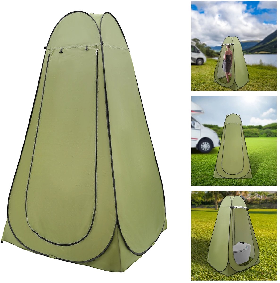 Cherrys Finds - Camping Toilet - Draagbare toilet - Outdoor Privacytent – Camping Toilettent & Douchetent – Mobiel & Draagbaar – Voor Buiten - Kamperen en Festivals