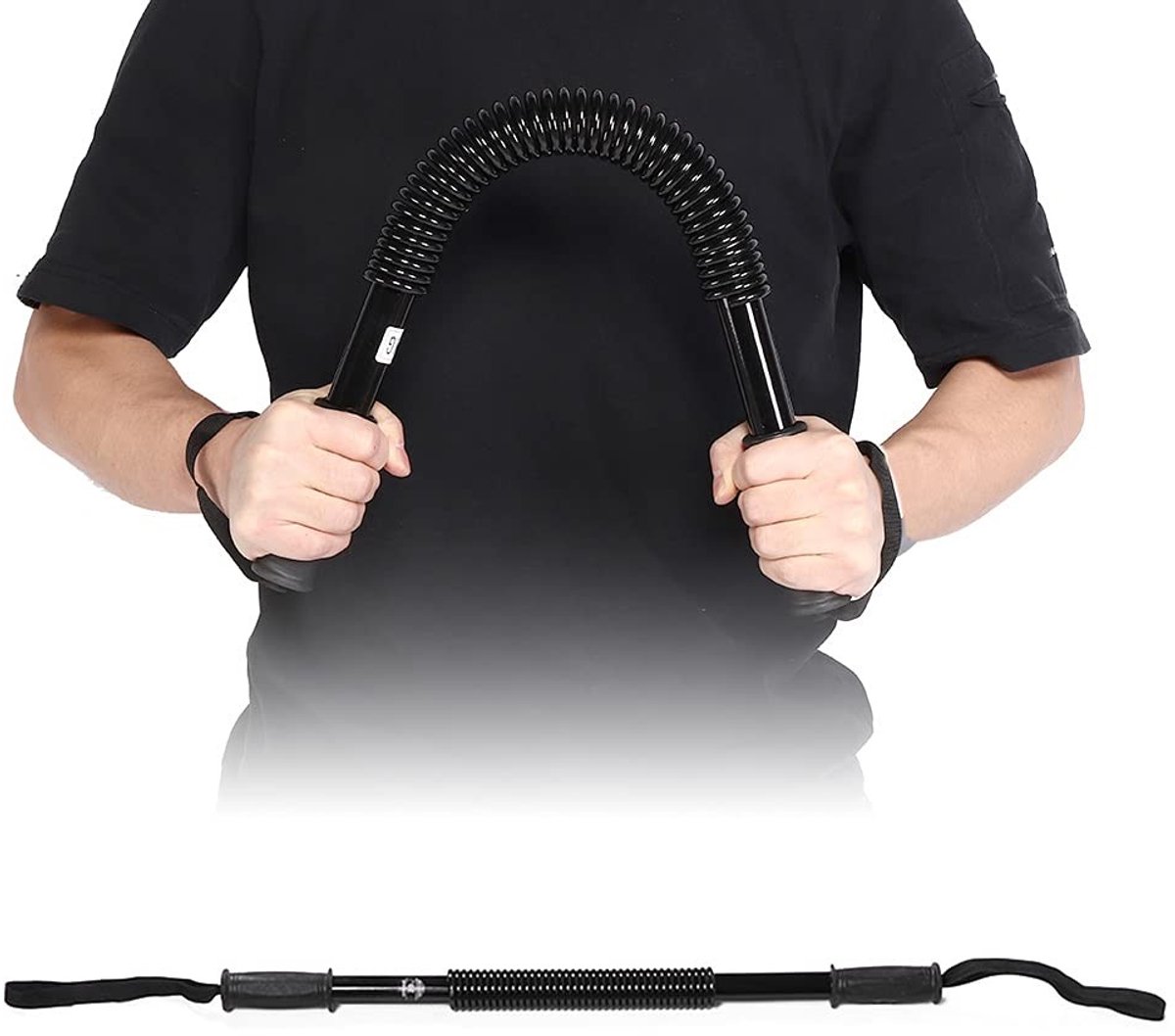 Dailygoods - Dailygoody - Power Twister Bar - Arm Expander - Maximaliseer Kracht - 20-60KG Formaat - Onderarmtrainer - Ideaal voor Bodybuilding - Voor Thuisgebruik