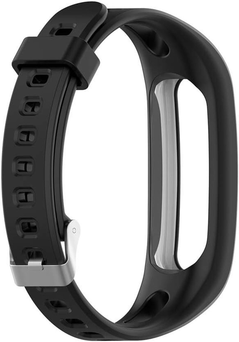 Zwarte Siliconen Vervangband voor Smartwatch, Geschikt voor Honor Band 4, Band 3e en Band 4e, Ideaal voor Sport en Activiteiten