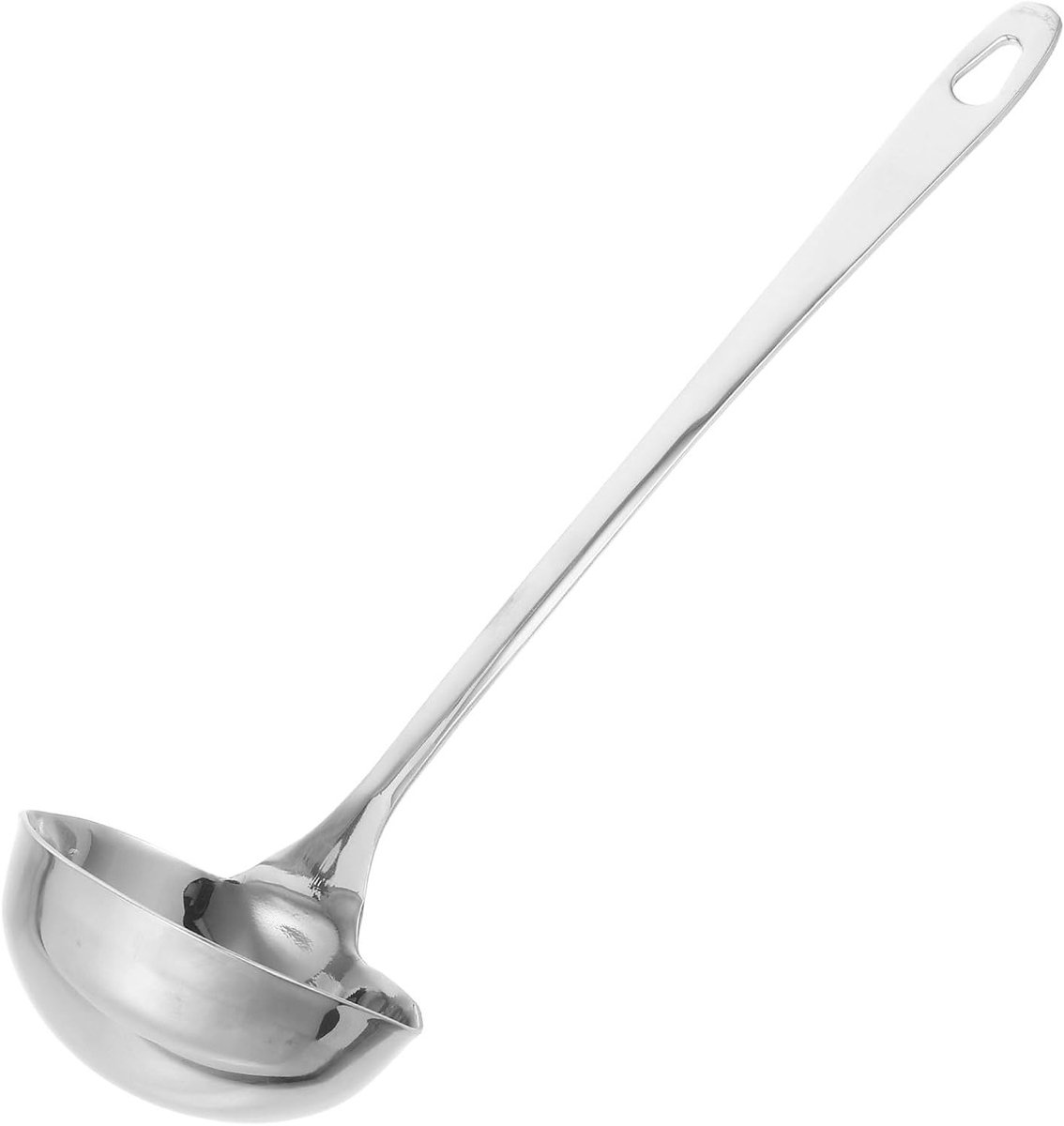 Soeplepel met Dubbele Uitloop - Roestvrij Stalen Serveerlepel met Handvat voor Keuken en Koken