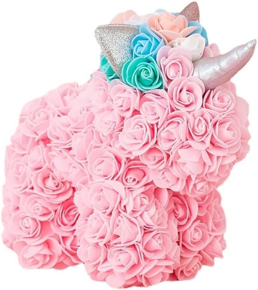Handgemaakte Eternity Gift Box met Levensechte Rozen voor Vriendin, Perfect voor Valentijnsdag, Bruiloft en Kerstdecoratie, Roze Schuimbloemen
