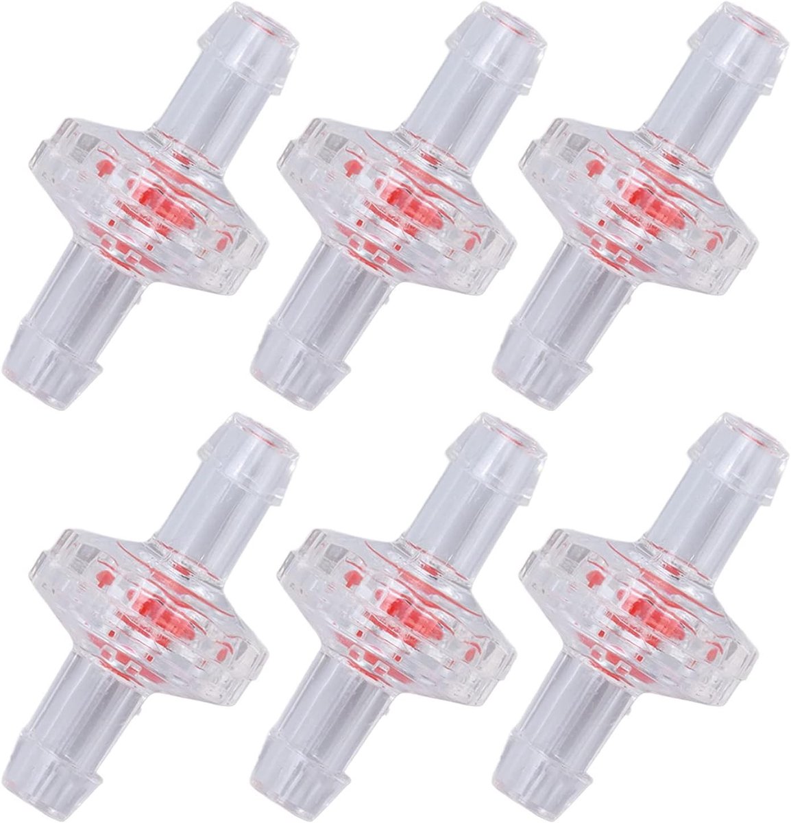 Rückschlagventil voor Bewässering - 10 Stuks PP Plastic Slangstop met Membrane en Barb voor Inlaat en Voeding