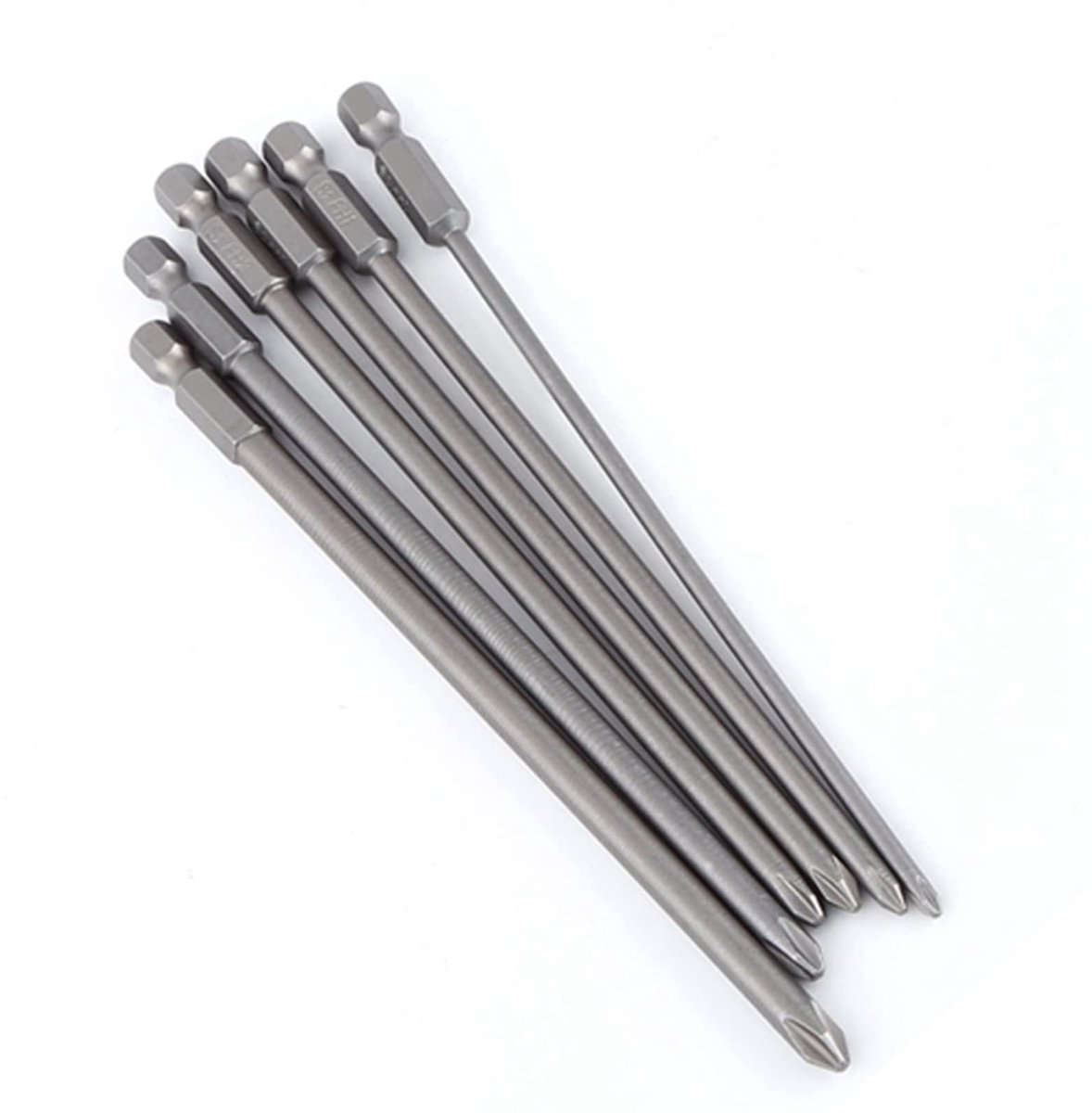 Dailygoods - Set van 6 Lange Magnetische Schroevendraaier Bits 150mm