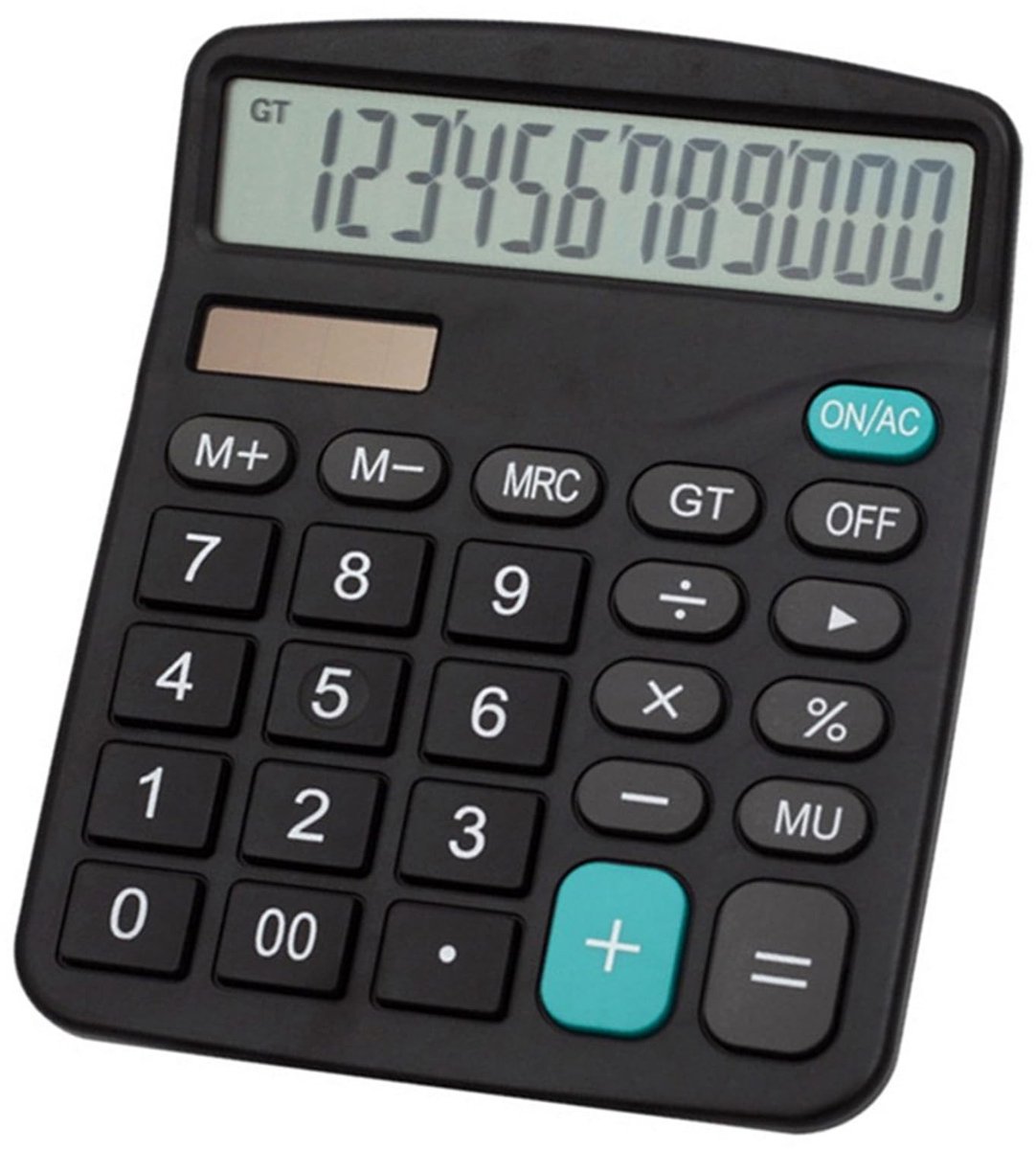 Dailygoods - Dailygoody - Kantoorrekenmachine op Zonne-energie - Duurzaam en Milieuvriendelijk - Groot LCD-display - Eenvoudige Bediening - Perfect voor Financiën