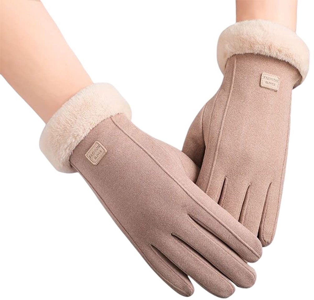Dailygoody - Dames Winterhandschoenen - Fleece Gevoerd - Warm en Winddicht - Met Touchscreen Functie - Ideaal voor Koude Dagen - Voor Buitenactiviteit...