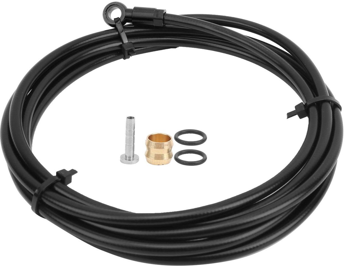 Dailygoods - Dailygoody - Schijfremslang - DIY Fietsrem - Hoogwaardige Beveiliging - Zwart - Hydraulische Schijfrem - 2 Meter - Geschikt voor SLX/XT
