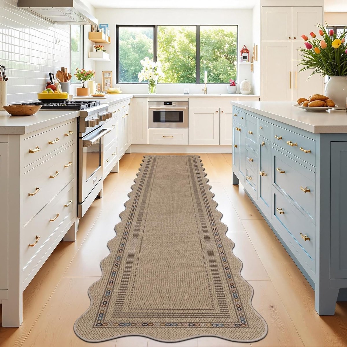 Lange Vloerloper voor Gang en Keuken, 60 x 300 cm, Jute Look, Modern, Antislip en Wasbaar, Ideaal voor Entree en Utility Room