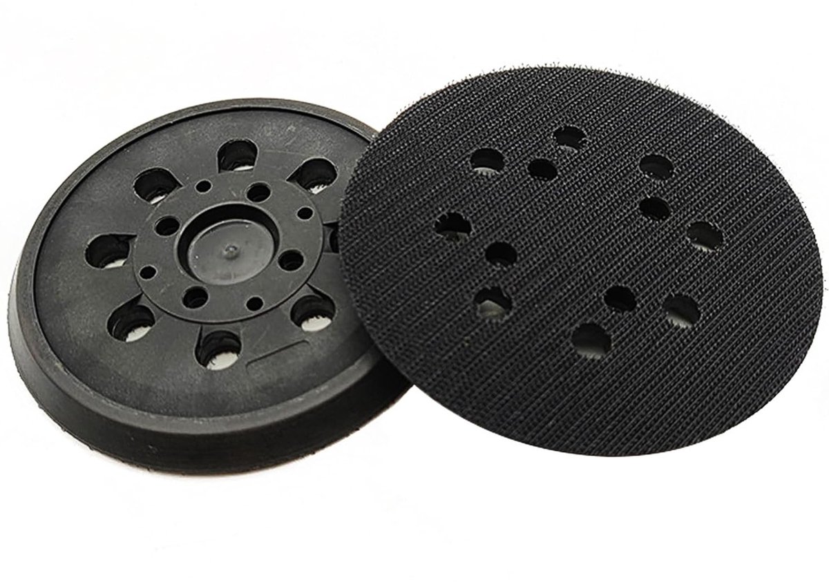 Sandschijf 125 mm met Backing Disc en Accessoires voor Excentrische Schuurmachine, Geschikt voor Diverse Modellen en Perfect voor Houtbewerking en Schuren