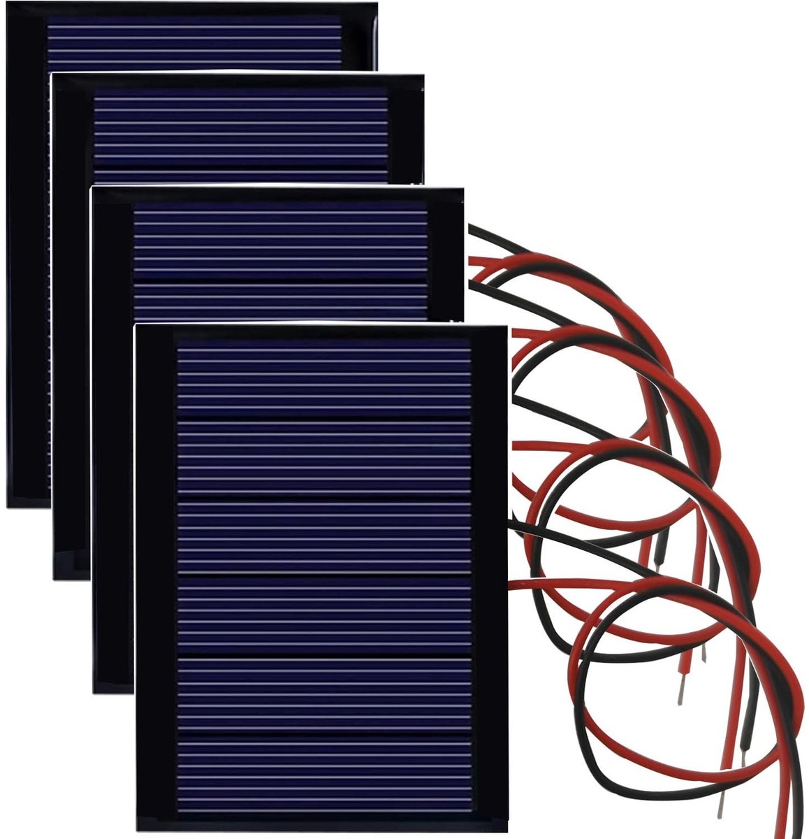 Dailygoods - Dailygoody - 4x Mini Solar Panel 3V 0.3W - Ideaal voor DIY Projecten