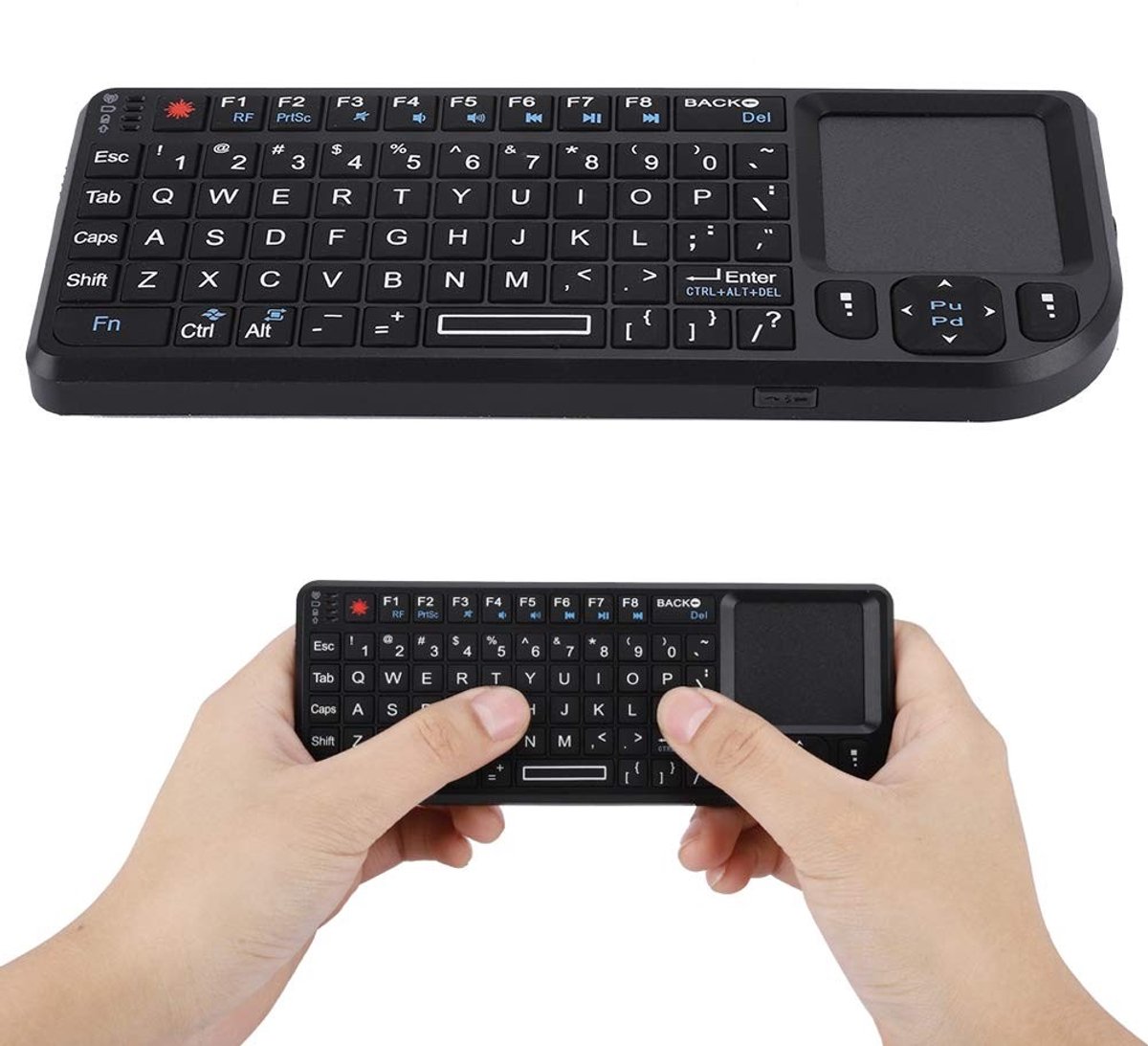 Dailygoody - Draadloos Toetsenbord - Gaming Toetsenbord met Verlichte Toetsen - Modern Design - Ambidextrous - USB 2.0 Verbinding - Geschikt voor Gami...