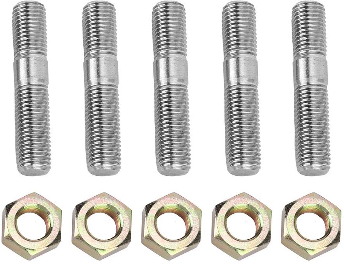 Dailygoody - Staande boutkit uitlaat bouten M10 - Turboladerbouten M10x1 25 - Professionele kwaliteit - Geschikt voor M 1G EVO1~10 - Auto-onderdelen -...