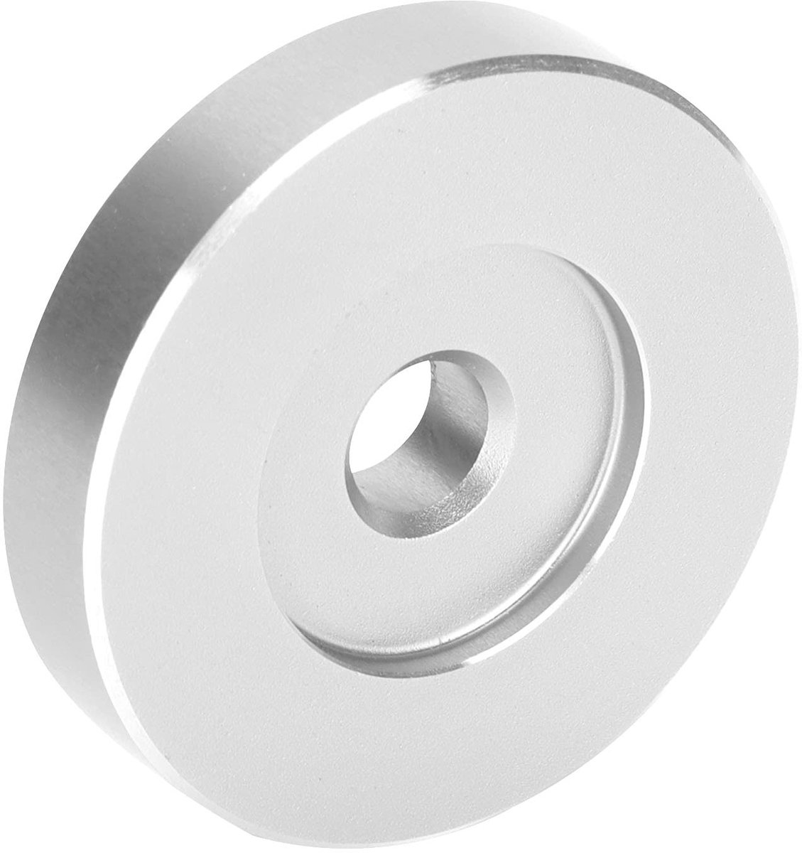 Dailygoods - Dailygoody - Zilveren Draaitafel Adapter - Record Center Accessoire - 7 Inch Big Hole - Breed Compatibel - Geniet van je Platen - Perfect voor Vinyl