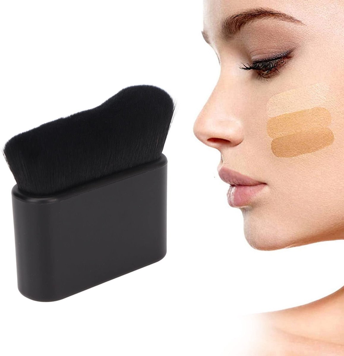 Dailygoods - Dailygoody - Self Tanner Brush - Kabuki Brush - Ultrafijne en zachte vezels - Reizen - Blending Brush - Geschikt voor gezicht en lichaam - 7 x 7 x 2 cm