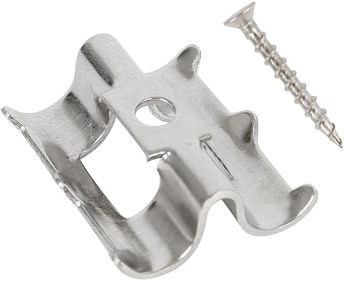 Dailygoods - Dailygoody - Bevestiging voor terrasschroeven - WPC-clips - Roestvrij staal - U-vormig met haak - Bevestigingsclips - Geschikt voor bamboehouten bodem...