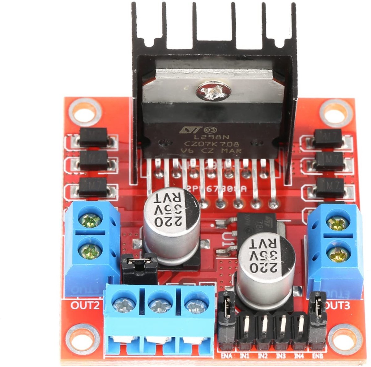 Dailygoods - Dailygoody - H Brug Motor Driver - DC Motor Driver Module - Eenvoudige Bedrading - Stappenmotor Aandrijving - Geschikt voor Robots - Compacte Afmetingen
