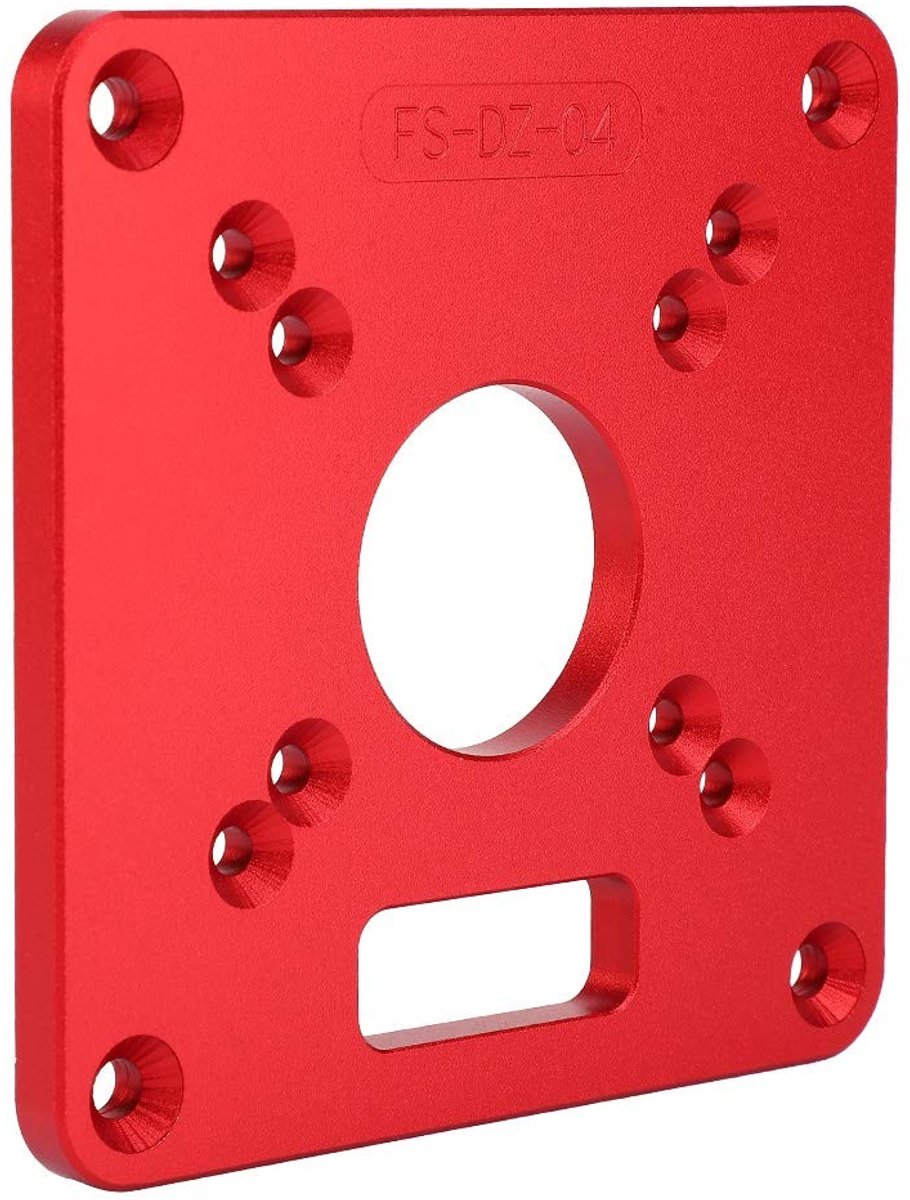 Dailygoods - Dailygoody - Routertafel Inlegplaat - Aluminiumlegering 6061 - Robuust en nauwkeurig - 14 x 13 x 3 cm - Geschikt voor router - Anodische oxidatie