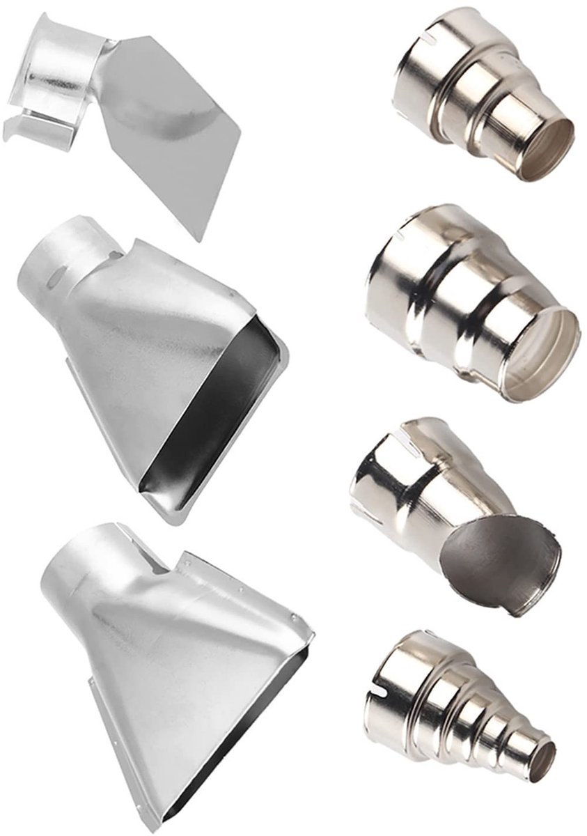 Dailygoods - Dailygoody - Reparatiegereedschap - Heat Gun Nozzles Set - Duurzaam roestvrij staal - 35mm accessoire - Veelzijdige toepassing - Geschikt voor 1500-20...