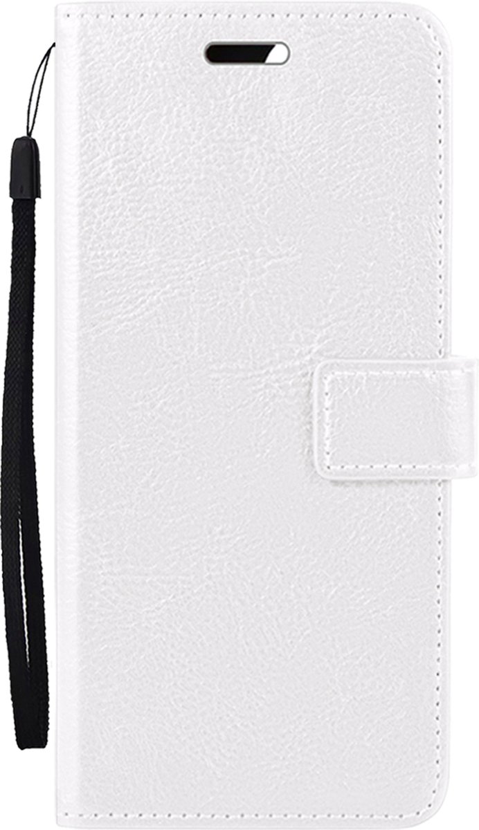Hoes - Met Pasjeshouder - Geschikt voor Samsung Galaxy A16 - Luxe Bookcase Portemonee - Flip Case - Kunstleer Book Case - Flipcase - Book Cover - Walletcase - PortemonneeHoes - Wit