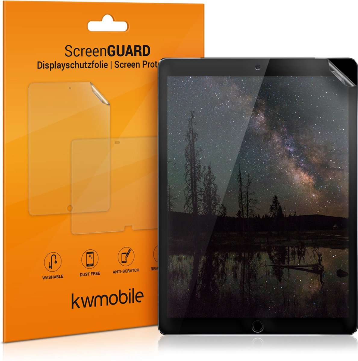 kwmobile beschermhoes geschikt voor Apple iPad Pro 12.9" (2015 / 2017) - Antireflecterende beschermfolie voor tablet met volledig scherm