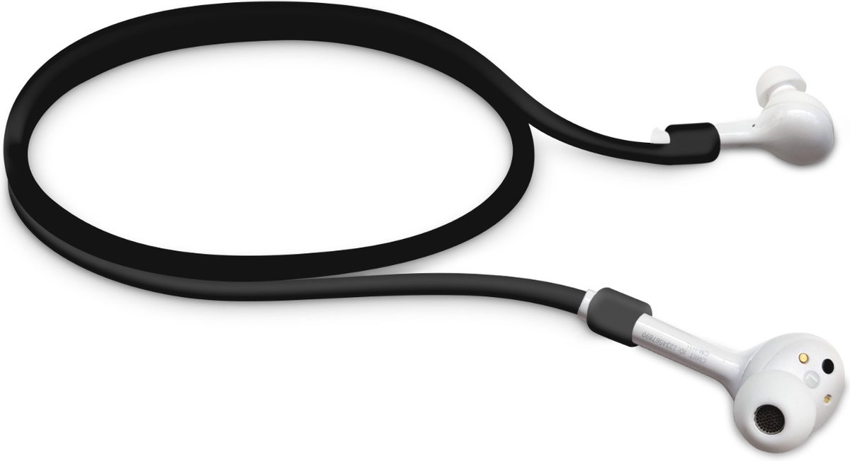 kwmobile Riem geschikt voor Huawei FreeBuds Hoofdtelefoon - Koptelefoonhouder Riem in Zwart