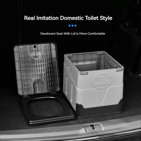 Auto toilet voor Benz S-Class HEV 2021-2023-camping opvouwbaar draagbaar toilet, anti-geur toilet, vissen toilet, opbergdoos, camper toilet
