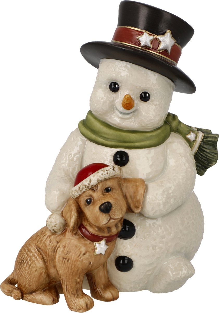Goebel - Kerst | Decoratief beeld Sneeuwpop - Mijn liefste vriend | Aardewerk - 12cm