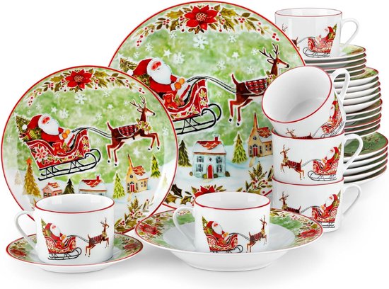 DOWAN 27 cm platte borden keramiek, eetbordenset 6 stuks, kleurrijke bordenset, porselein, pasta, saladeborden, dessertborden, ronde serveerschalen, duurzaam, voor diner, Kerstmis