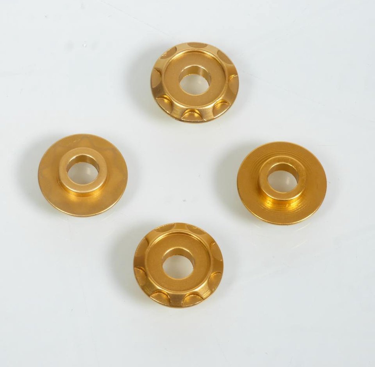Rondelle spacer aluminium DRC T11 anodisé or pour moto cross enduro tuning racing
