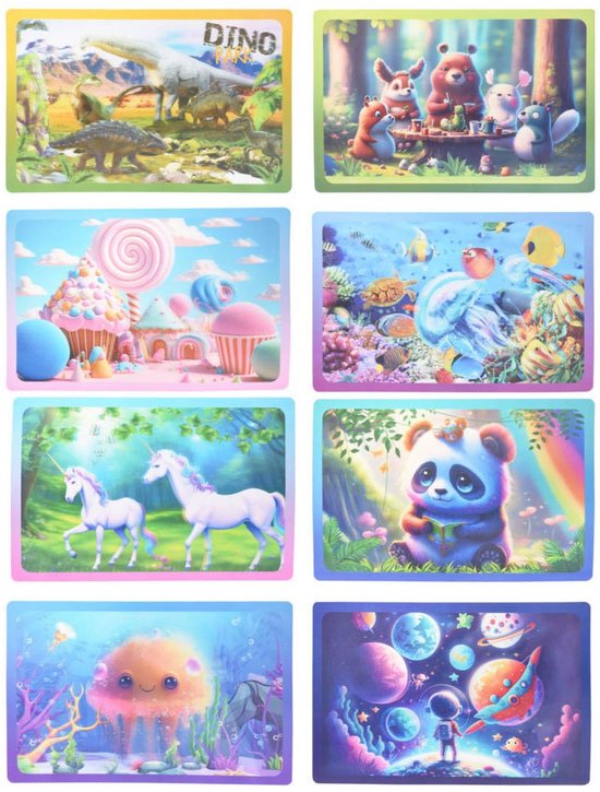 Napperons holographiques, 16 pièces.