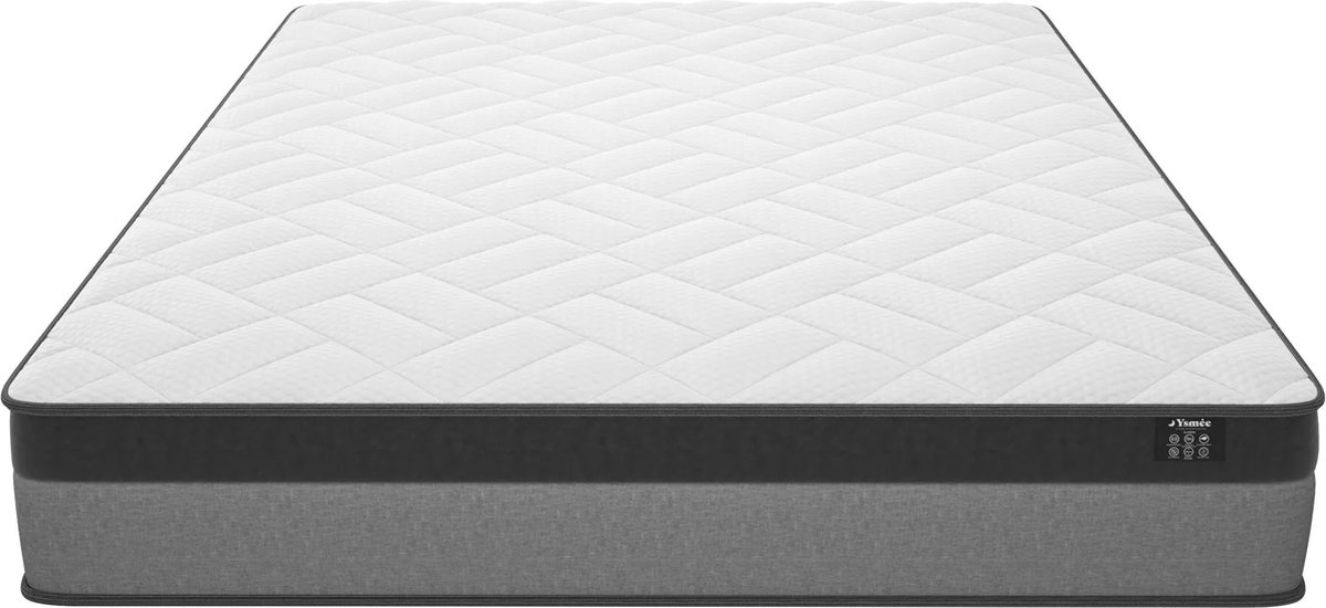Vente-unique Matras met pocketveren en vormgeheugen 160x200cm dikte 24cm - ILLUSION van YSMÉE L 200 cm x H 24 cm x D 160 cm Wit