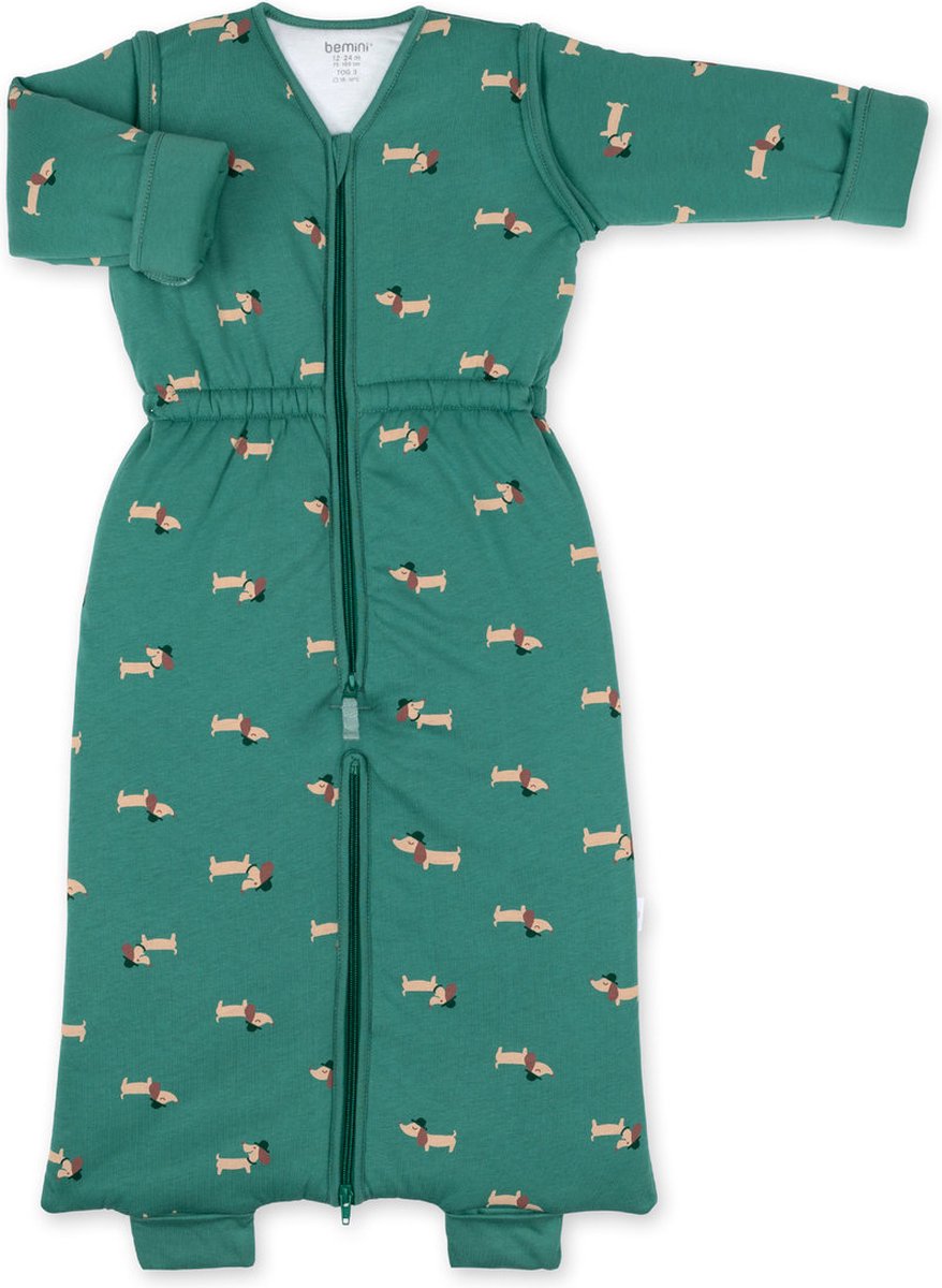BEMINI Babyslaapzak - MAGIC BAG 12-24m - TOG 3 - Warm cocon - Wouff spinach