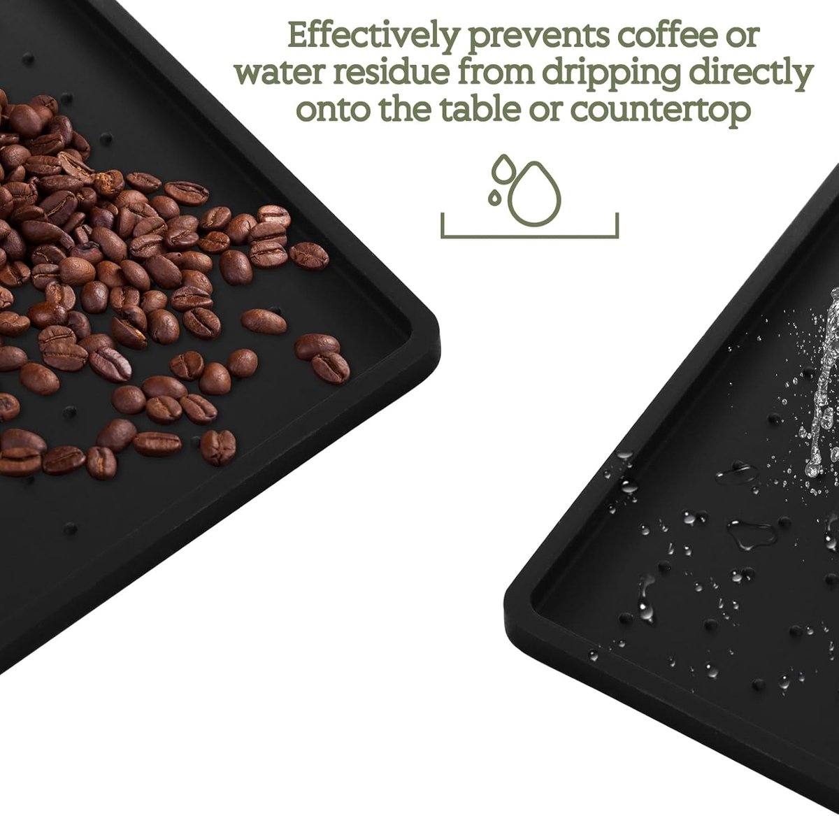Koffieaanstampmat - Antislip koffiemat op aanrecht met filterhouder voor het