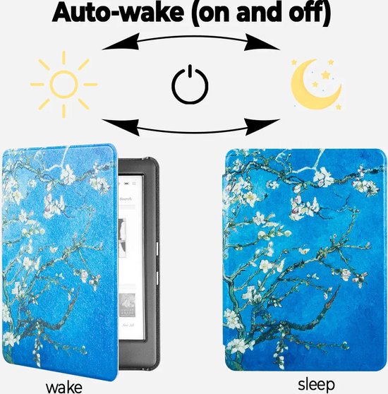 Lunso - Geschikt voor Kobo Glo / Glo HD / Touch 2.0 hoes (6 inch) - sleep cover - Van Gogh Amandelbloesem — afbeelding 4