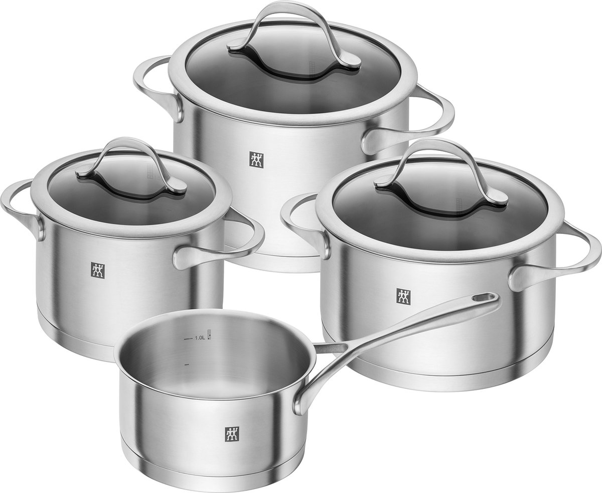 Zwilling Essence 4-delige pannenset RVS