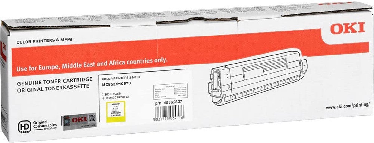 Toner OKI 45862837 Yellow