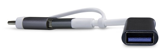 Hub Xccess USB-A / USB-C vers USB-A 0,1 mètre - Grijs