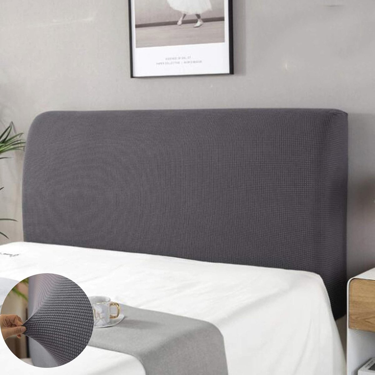 Hoofdbord Cover Wasbaar - Effen Kleur Zachte Hoofdeinde Bescherming voor Slaapkamer - Geschikt voor Hoofdeinden van 170-190 cm