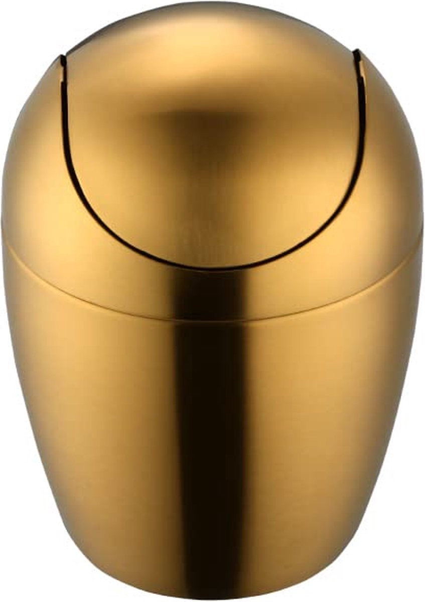 Goodivery ® Stijlvolle Compacte Mini Prullenbak met Schommeldeksel voor Thuis en Kantoor