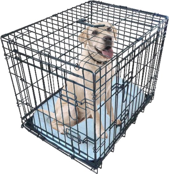 Ellie-Bo Black Standard Oblique Medium 30 Foldable Dog Cage/Crate with Metal Tray