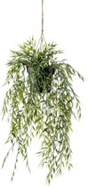 Emerald - Kunst Hangplant in pot Bamboe 50cm - Kunstplanten voor binnen