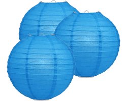 Voordelig lampionnen pakket blauw 6x