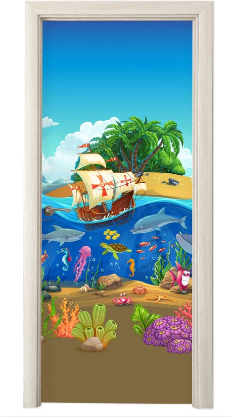VIRANDA 3D Door Sticker Self Adhesive Door Wallpaper