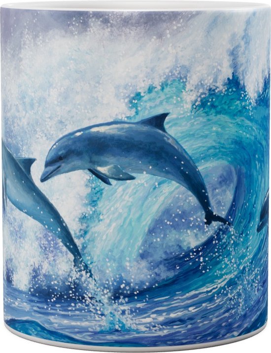 Les Dauphins continuent de nager - Mug 440 ml