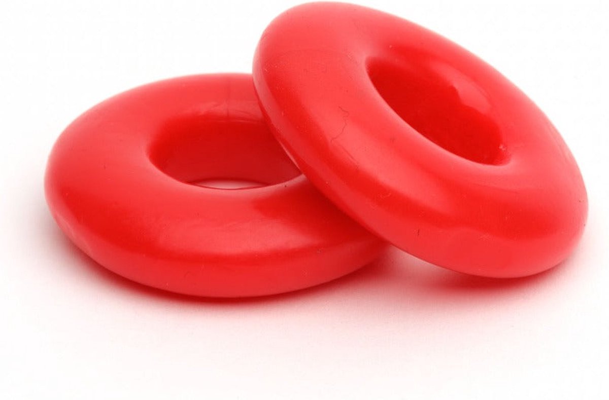 Goedkoopste Sport Fucker - Stacker Rings - 2 stuks - Rood