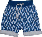 Ebbe - korte broek - model Ingo sweat short Blue Ikat - blauw - Maat 92