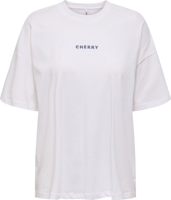 ONLY dam-T-shirt ONLHAPPY - Oatmeal Cherry emb main image 1