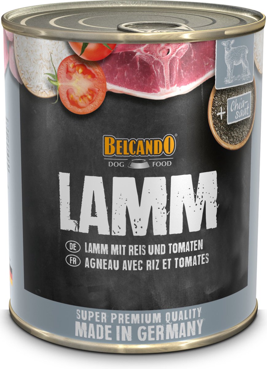 Belcando Belcando Blik Super Premium Quality - Hondenvoer - Lam Rijst Tomaat 800 g