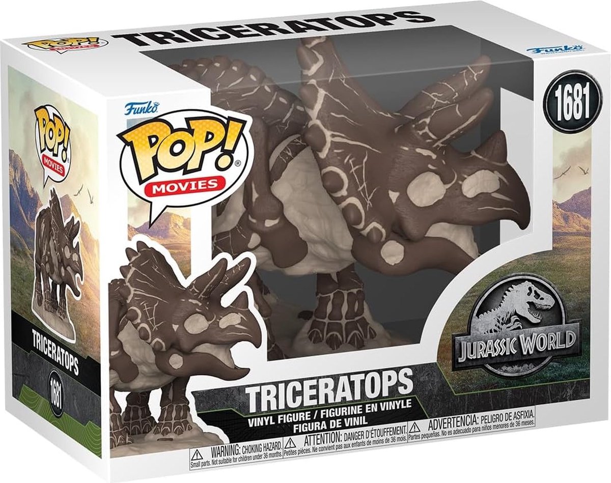 Funko Pop! Movies Jurassic World - Triceratops (Fossil) speelfiguur thumbnail 4